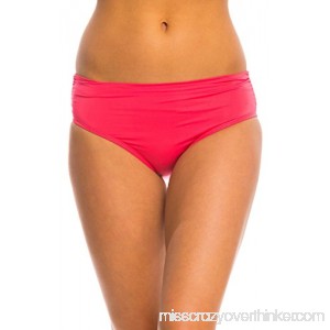 Kenneth Cole Women's Sexy Solids Shirred Hipster Bikini Bottom Dark Pink B07CKDYWJB